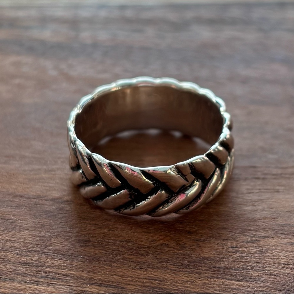 Sterling Silver Braided Ring Size 11 Unisex